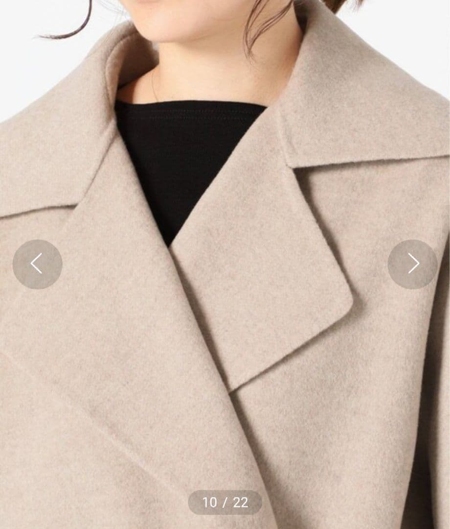 IENA MANTECO PUREダブルフェイスショートコート