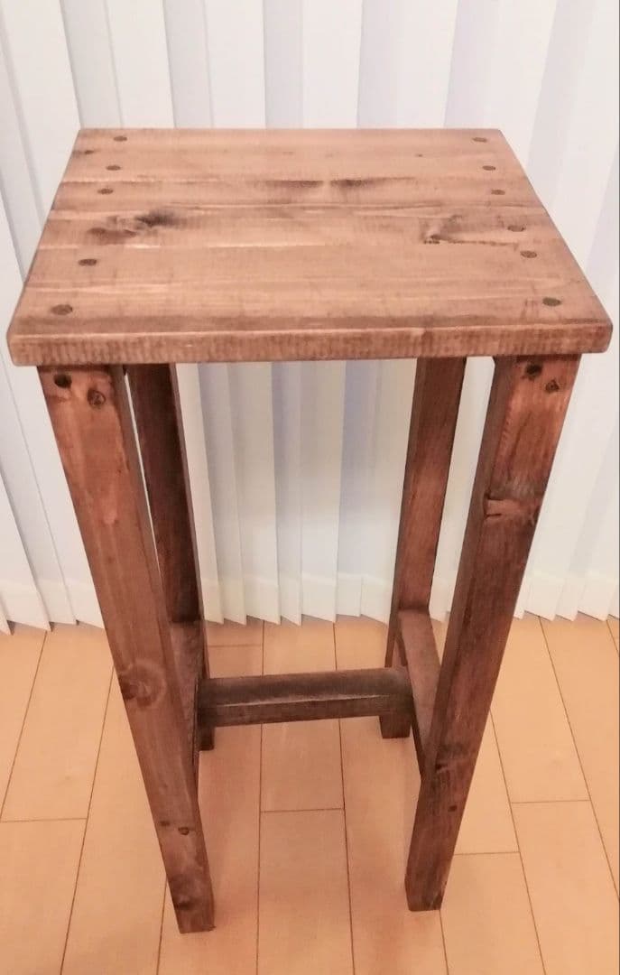 木製/ハンドメイドテーブル/ハイテーブル/ウォールナット【送料無料】