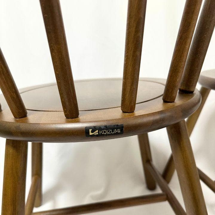KOIZUMI 小泉産業 ウィンザーチェア 2脚セット 木製 ダイニングチェア