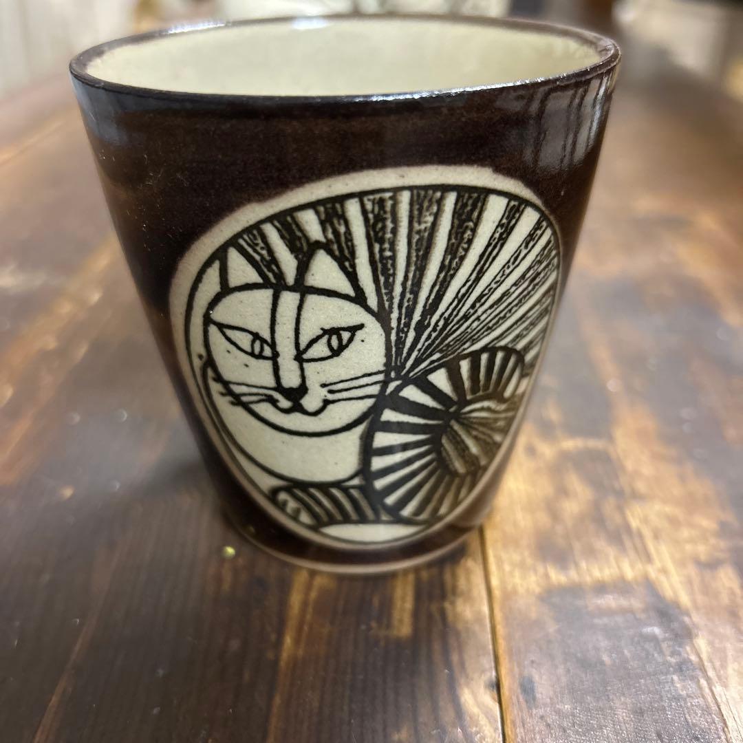 リサラーソン　益子焼　カップ＆ソーサー　プレート　湯呑み　猫　鳥　ニナ