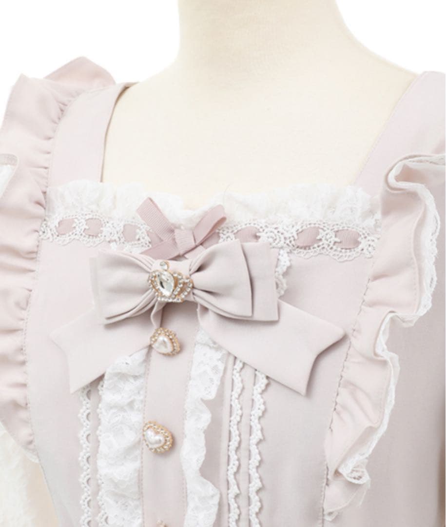 LIZLISA リズリサ ティアラリボンティアードワンピース ピンク