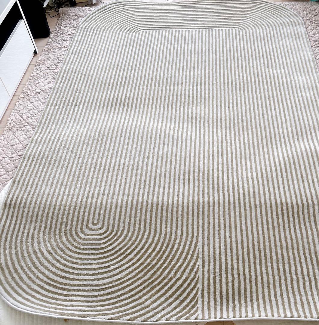 た*か様 【新品】rughaus ラグハウス / アイボリー ストライプ ラグ