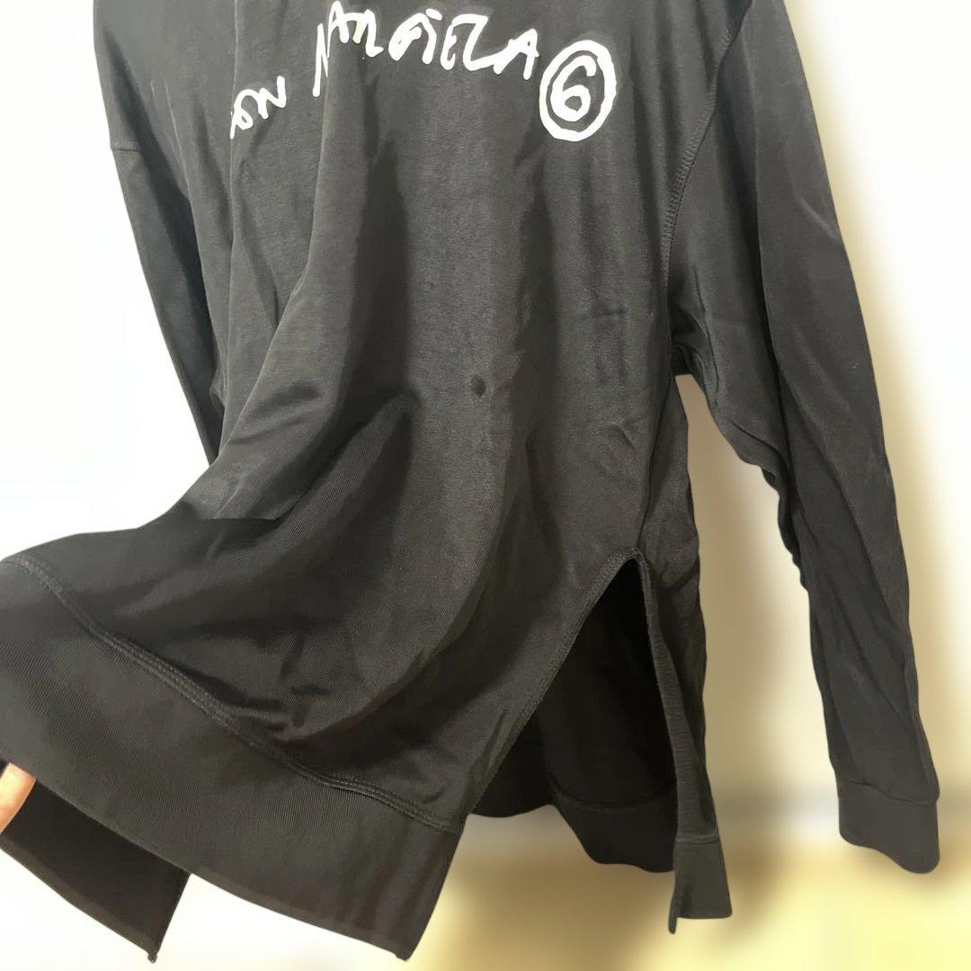 MM6 メゾンマルジェラ　オーバーサイズ　フーディ　トップス　16 キッズ　黒