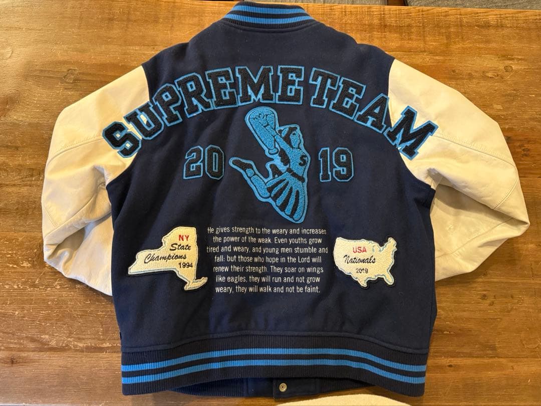 Supreme 19AW Team Varsity Jacket スタジャンXL