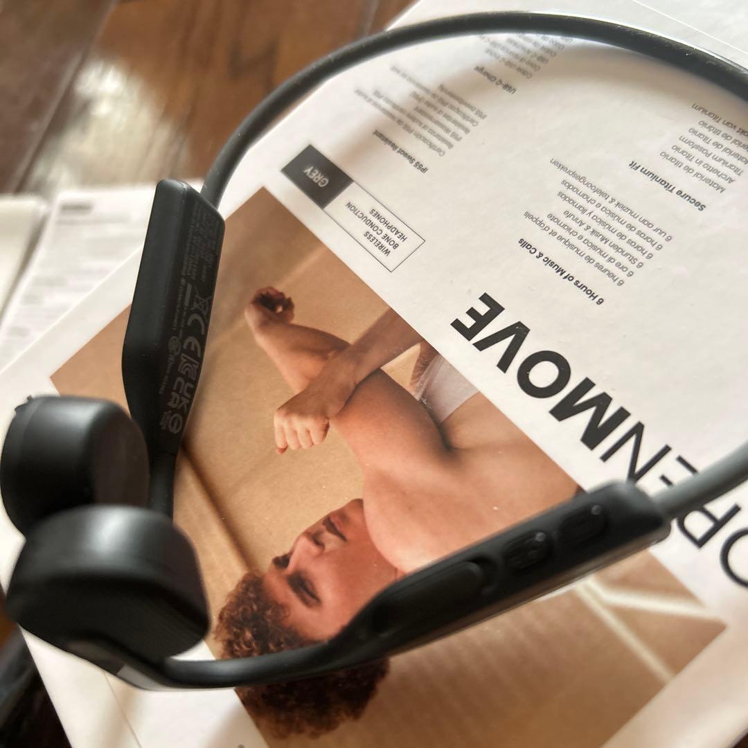 SHOKZ OPENMOVE骨伝導イヤホン グレー保証付き