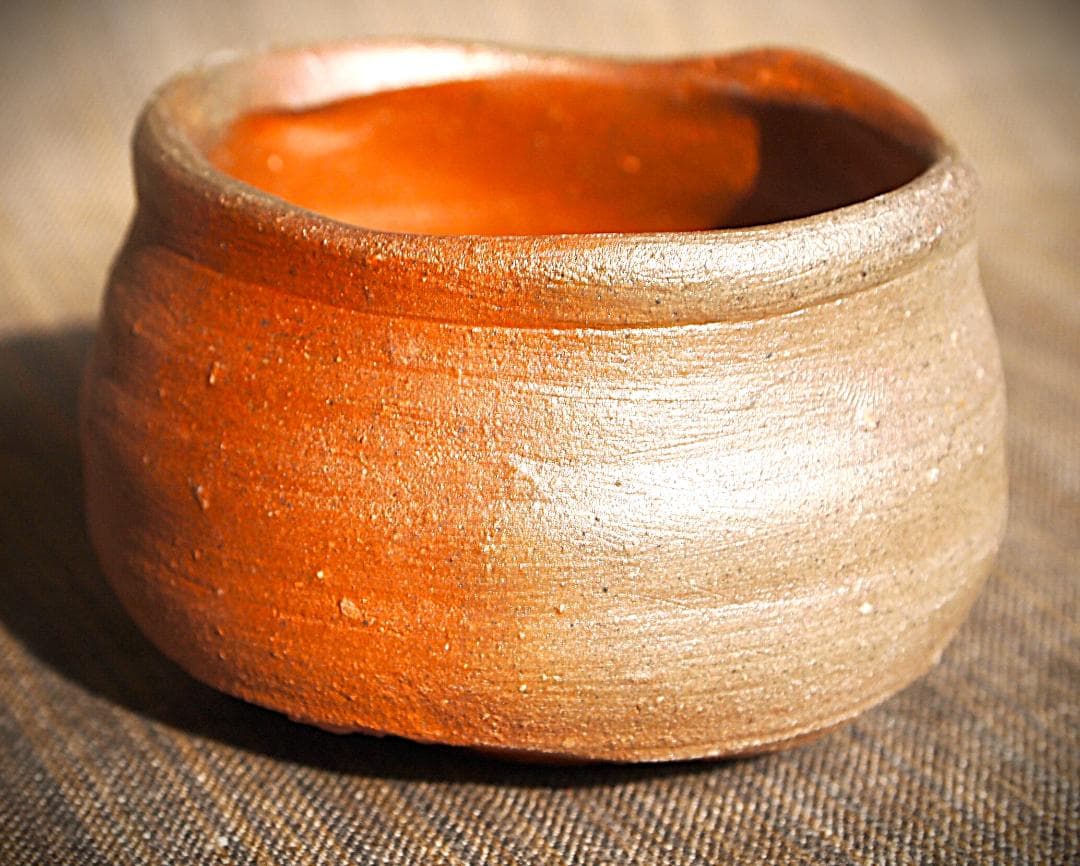 人気作家★中村和樹【師：中村真・中村六郎】★備前【窯変】ぐいのみB★共箱・布