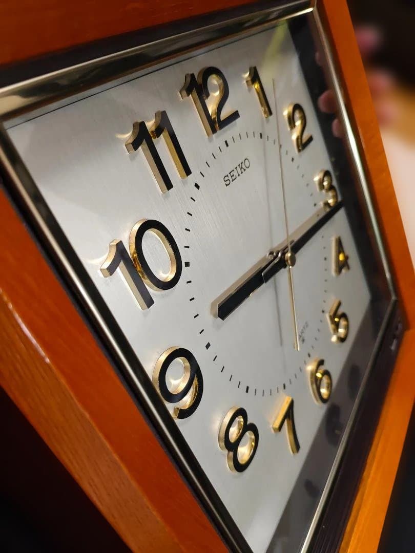 昭和レトロ セイコー クオーツ QB501B スクエア型 壁掛け時計 掛時計