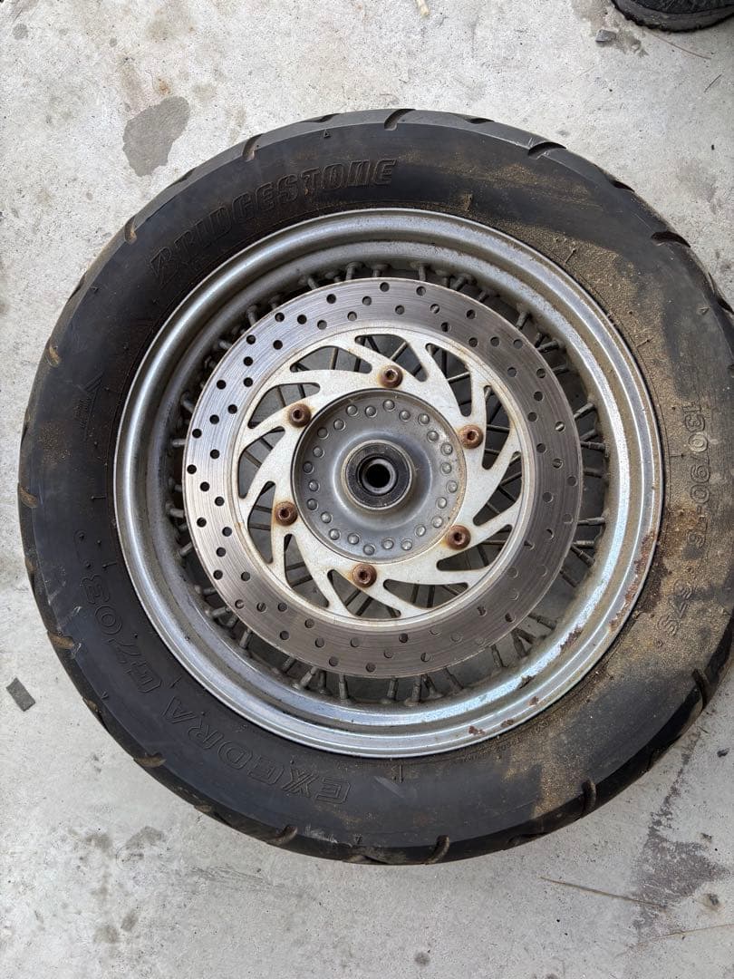 ドラッグスター400 フロント バイク ホイールセット ディスク＆スポーク