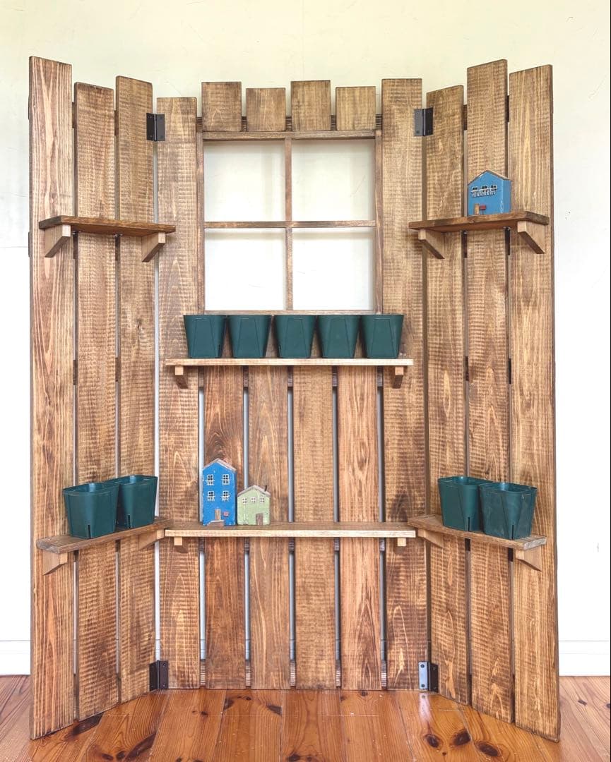 折り畳み式！　板壁　什器　多肉棚　ガーデン雑貨