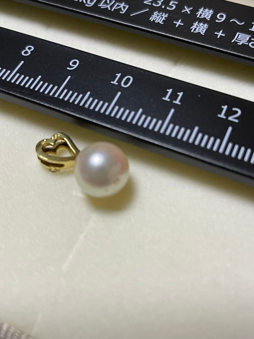 K18金ダイアモンドあこや真珠ネックレストップ