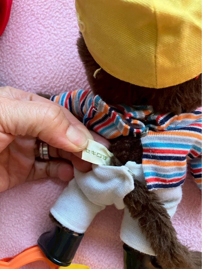 ストライプのセーターの人形　昭和レトロモンチッチ② セキグチ