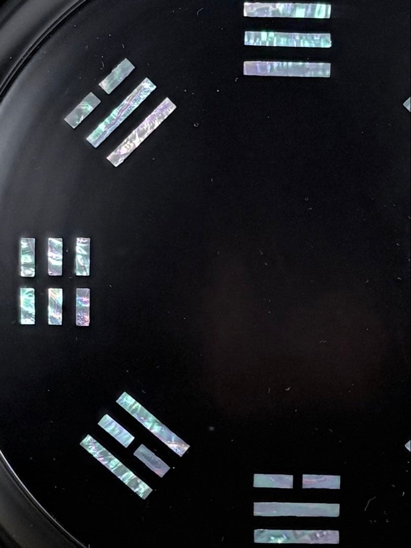 木製　黒真塗 貝入八卦盆　美品　茶道具　送料込