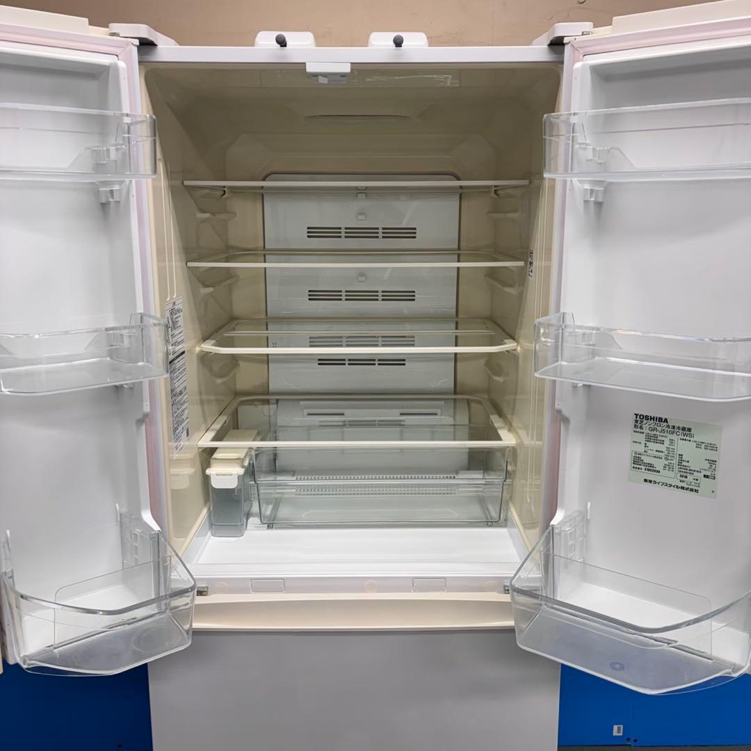 576 関東配送　冷蔵庫　大型　500L強　6ドア　観音開き　半年保証