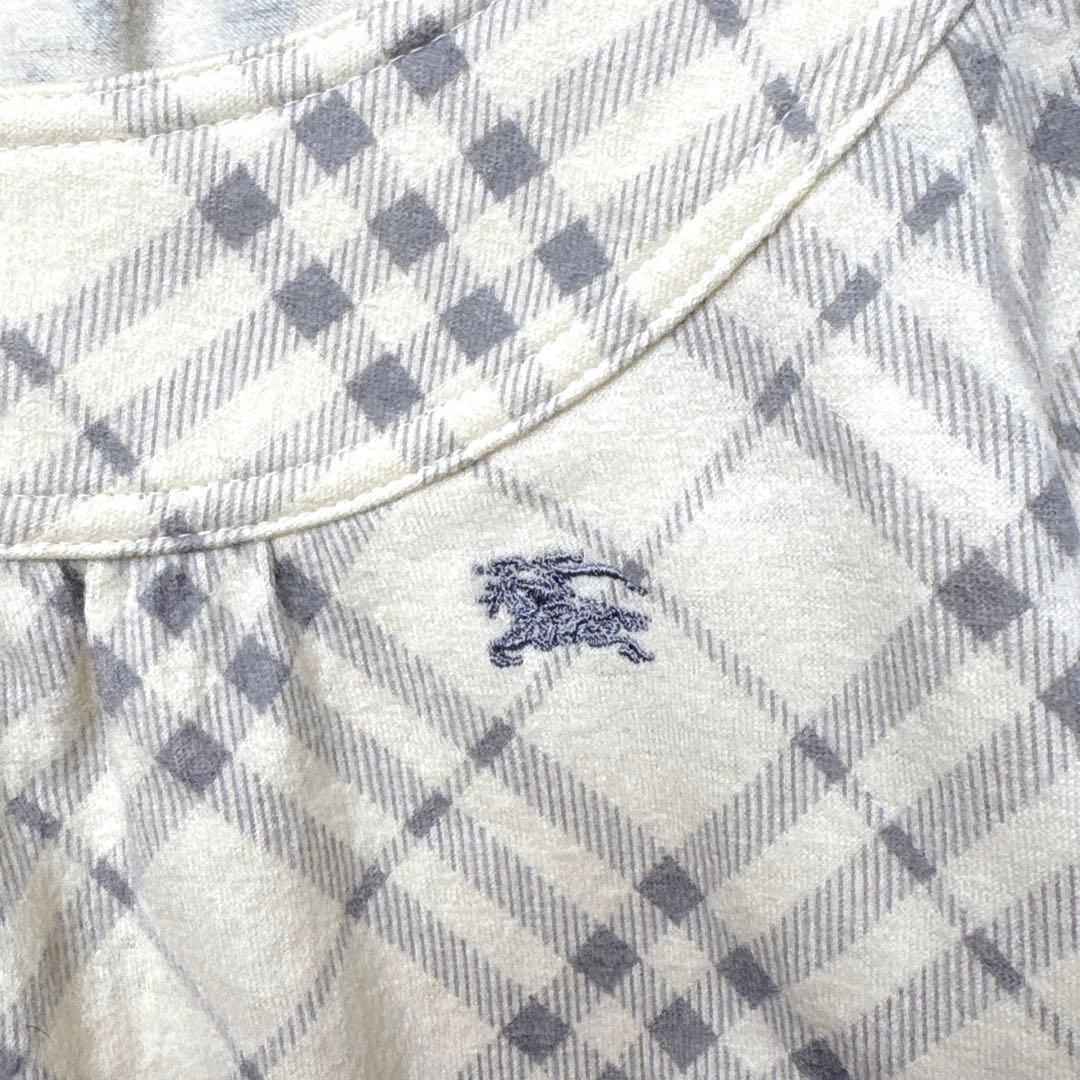 BURBERRY BLUE LABEL ノバチェック ワンピース 38 ロゴ刺繍
