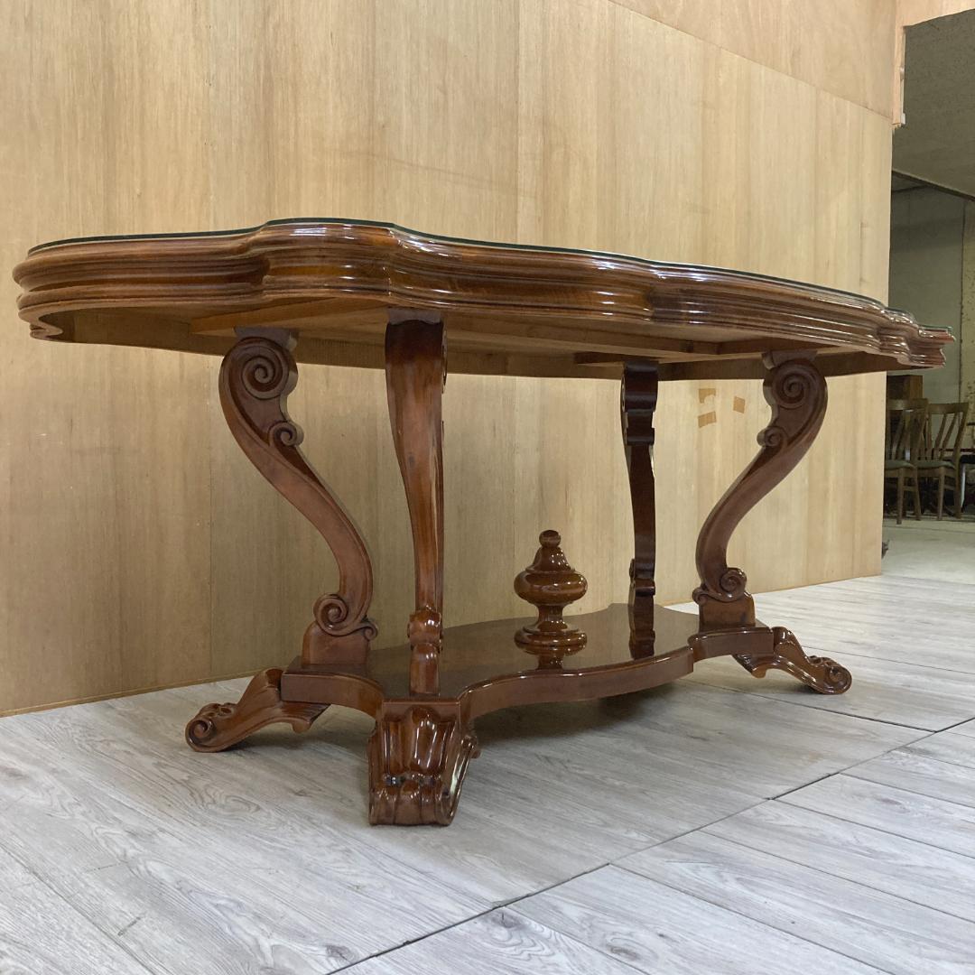 イタリア　象嵌　彫刻　大型ダイニングテーブル　200ｃｍ