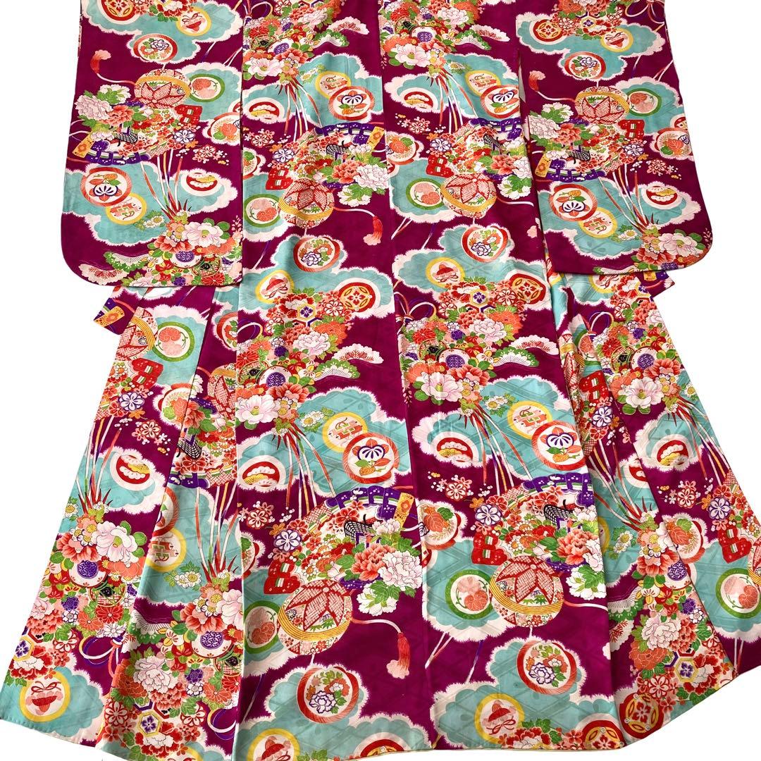 アンティーク　女の子　子供着物　アンティーク着物　ジュニア　袴にも　NO2