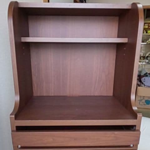 壁面収納 パソコンデスク ダークブラウン