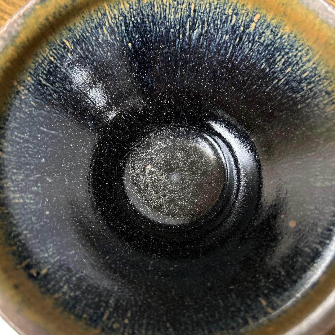 中国骨董 【旧家蔵建窯宗禾目天目兎豪茶碗】 希少貴重 全般的綺麗状態です