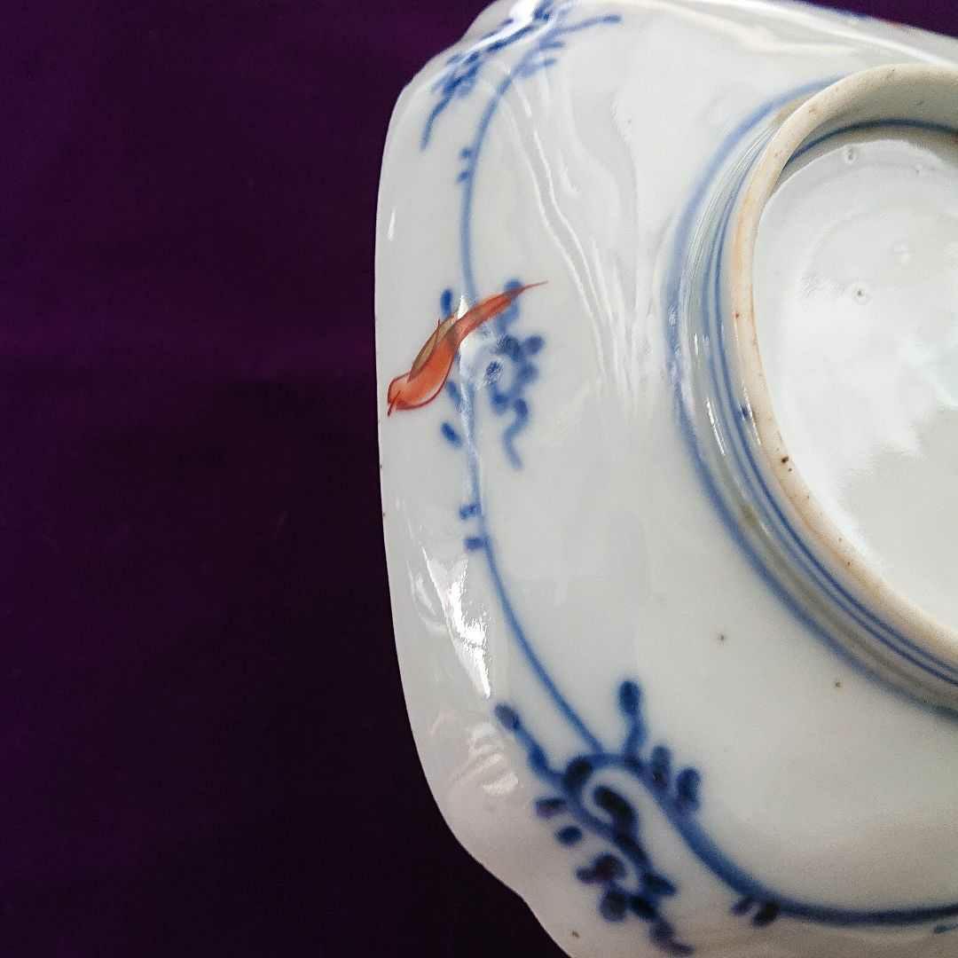 古伊万里 色絵 赤絵 角皿5枚