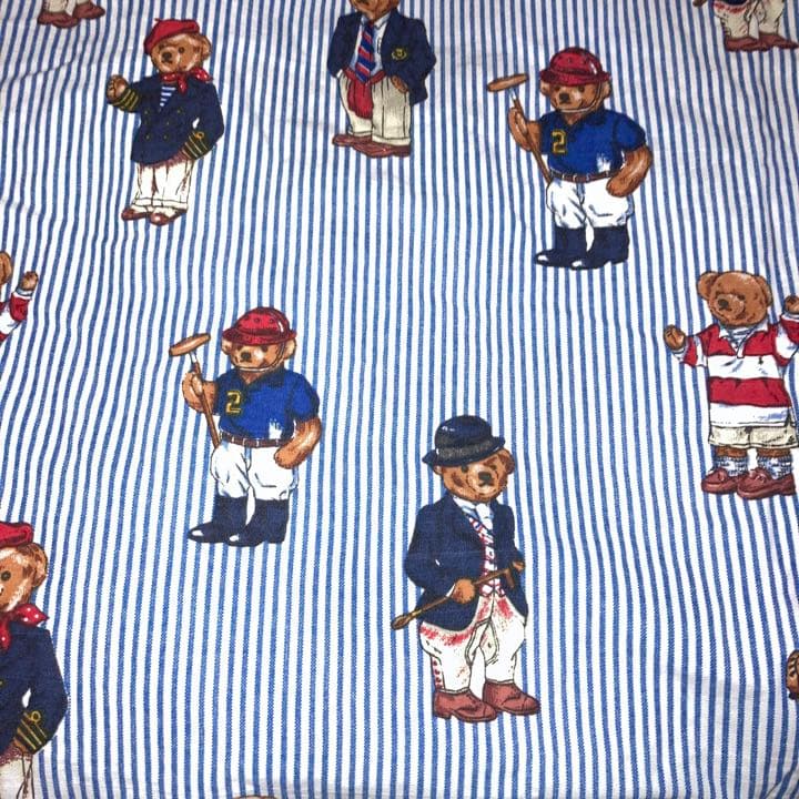 ヴィンテージ USA製 ポロベアー ベッドカバー 洗濯済み清潔