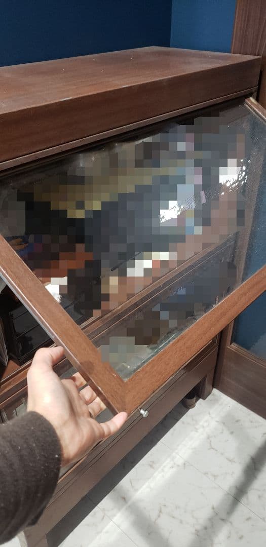 【直接引取】レトロ　アンティーク　ショーケース【ガラス窓】