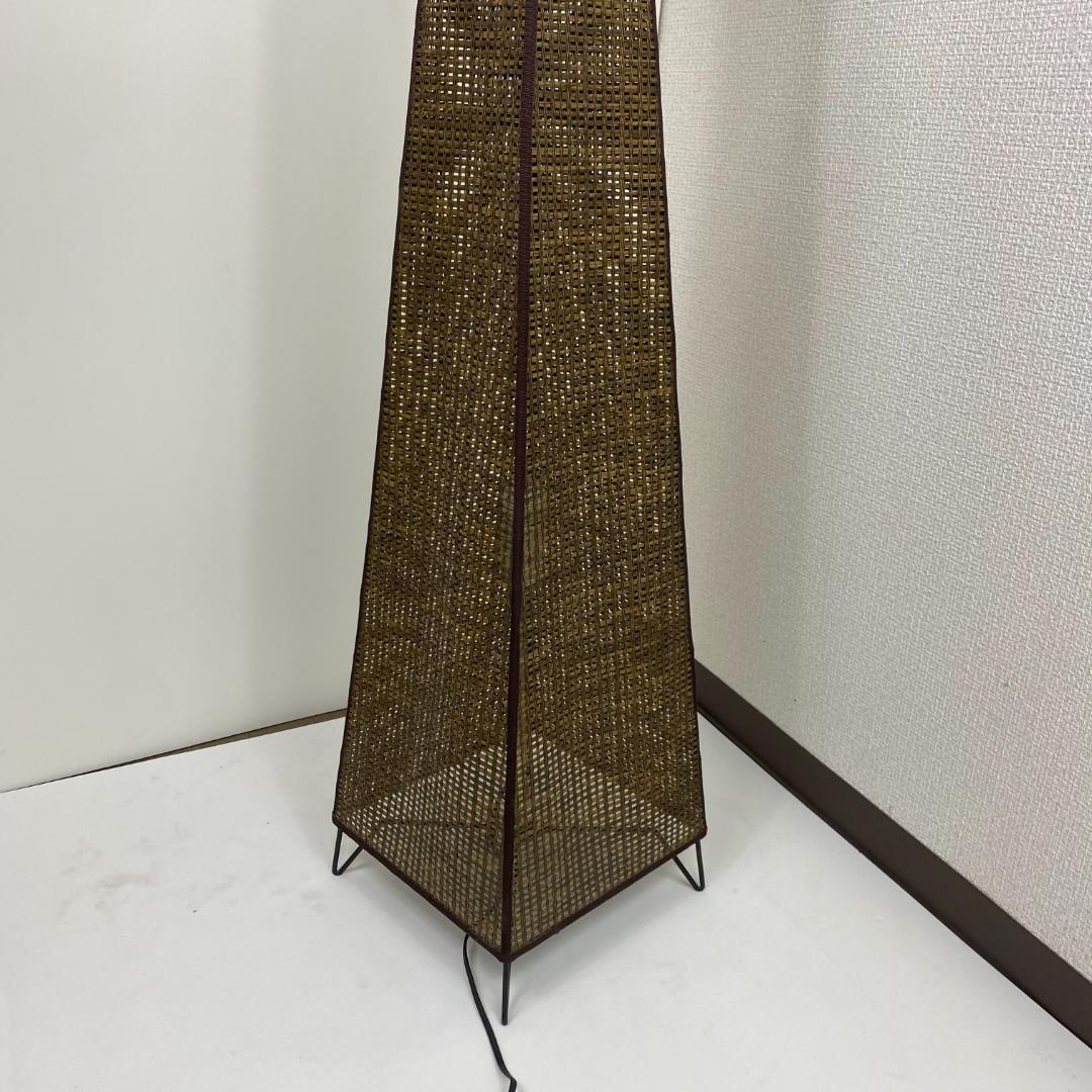 ★フロアスタンドライト 長澤ライティング ウィッカータワー 2灯式 ブラウン