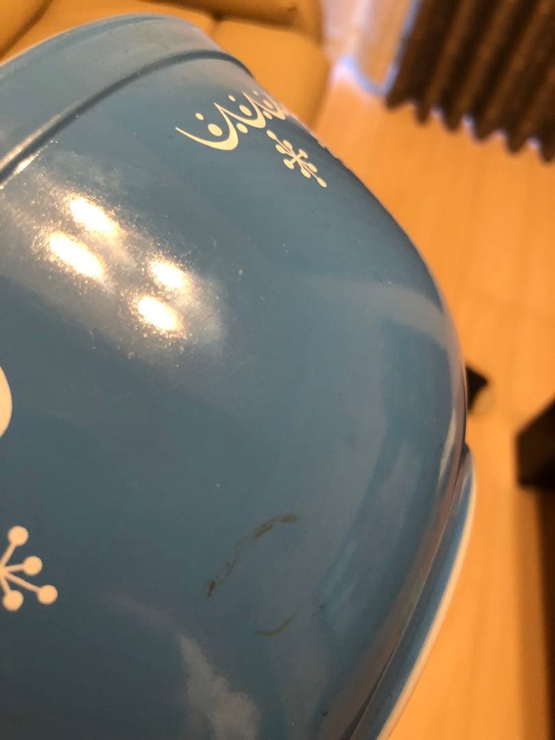 【希少】オールドパイレックス　スノーフレーク　ミキシングボウル4セット