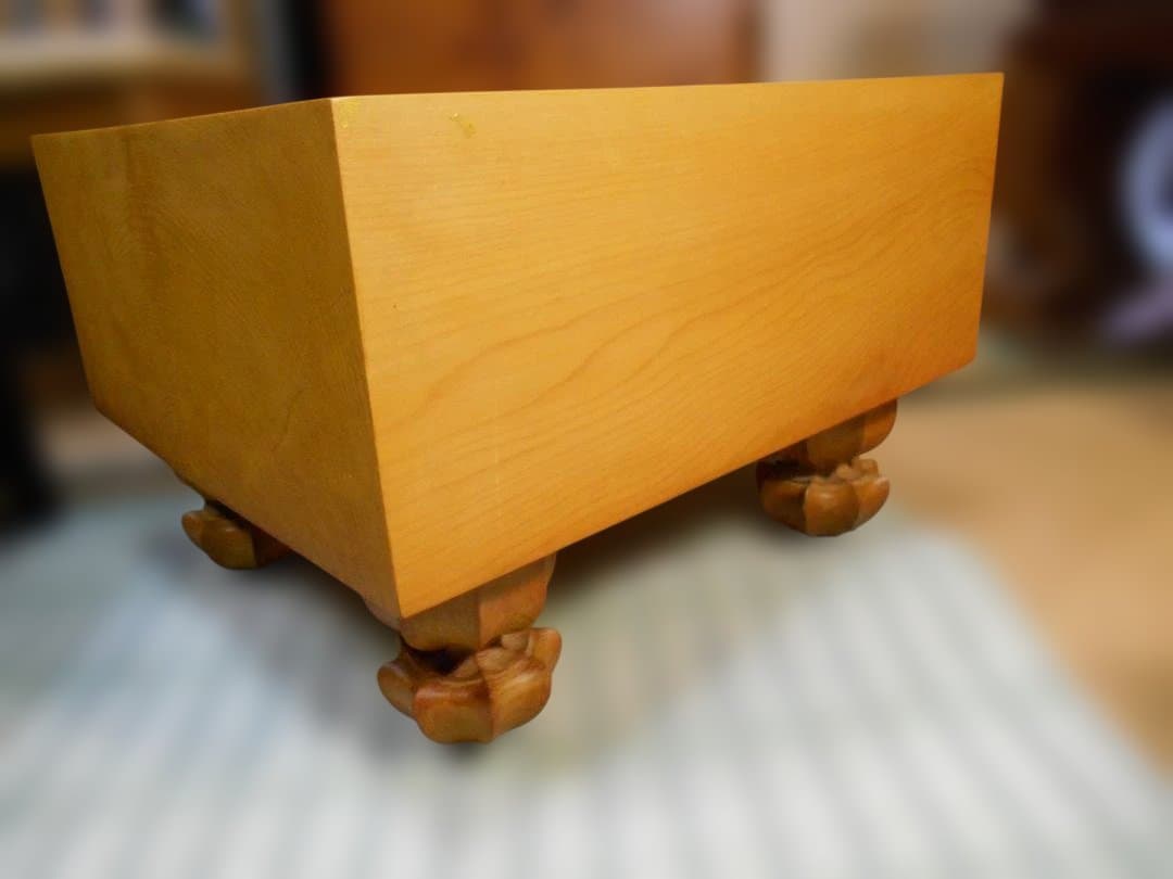 再度整備済：将棋盤脚付き5寸／本榧／板目／盤カバー／盤覆い布／ヒバ駒台／オマケ