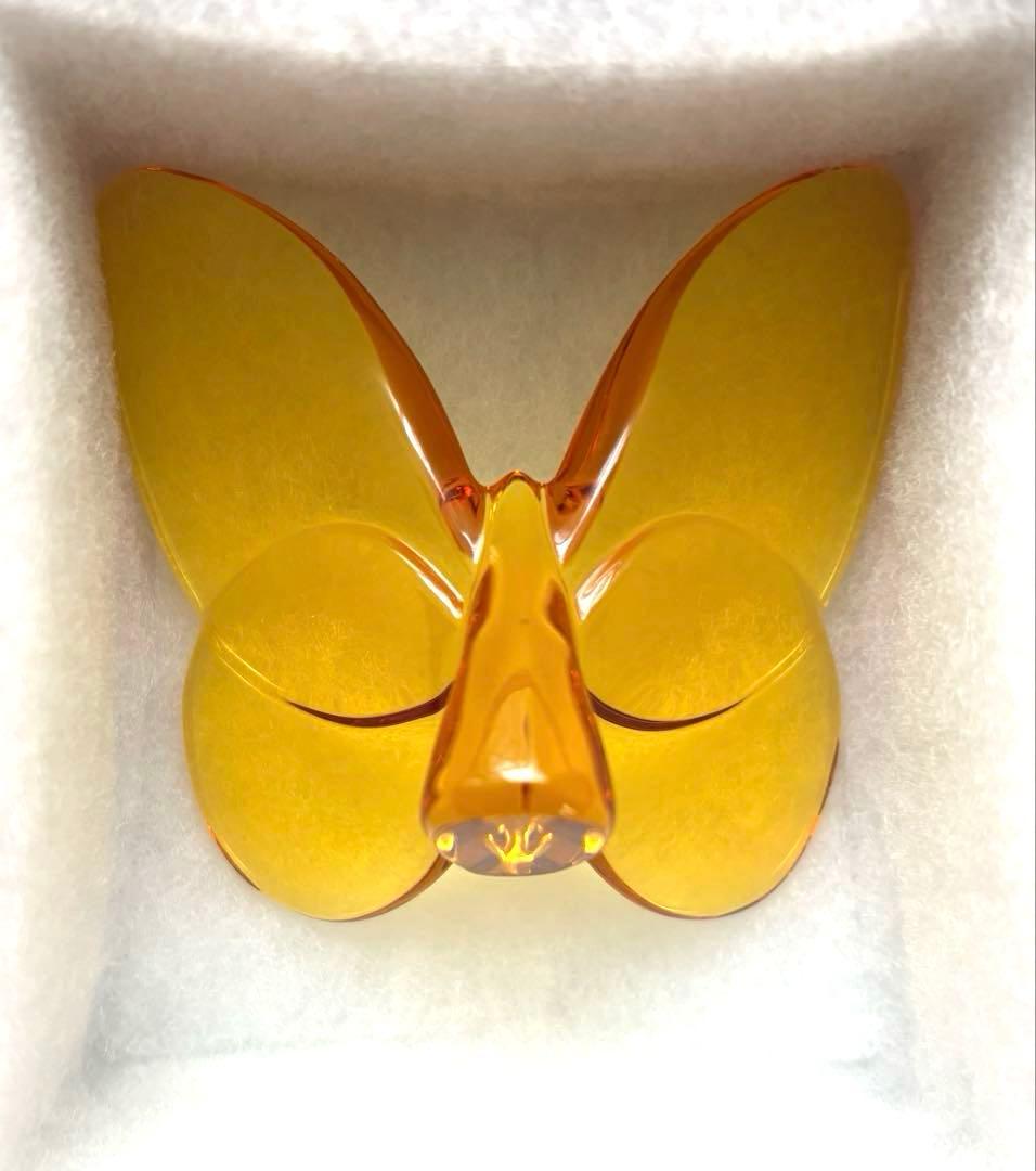 Baccarat ラッキーバタフライ置物（イエロー）