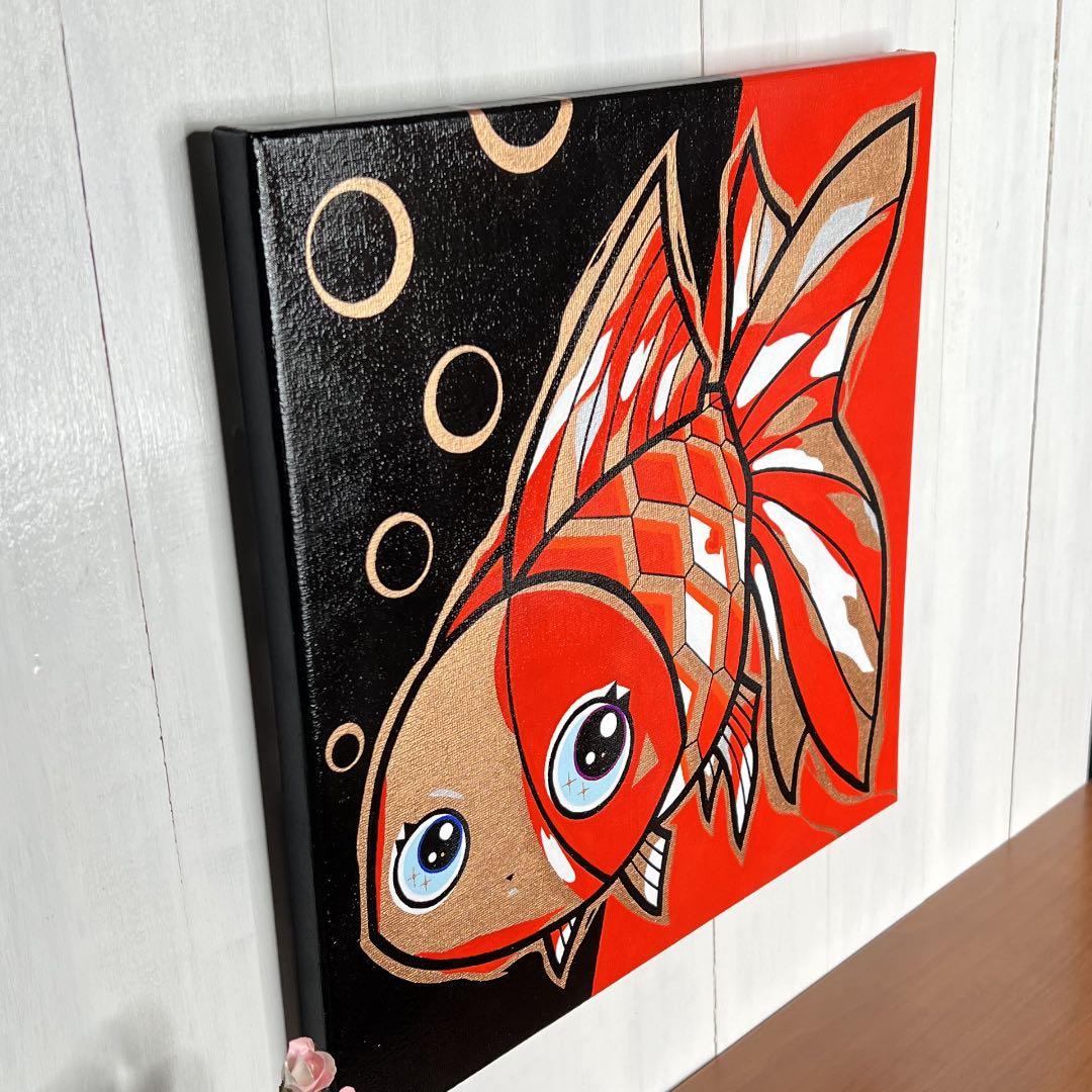 「巡る」｜絵画 原画 抽象画 動物画 絵 金魚 イラスト ドローイング