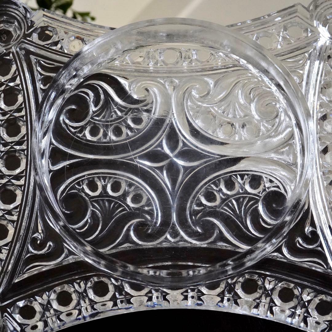 オールドバカラ ディアマン・ピエーリー プレート/トレイ/花器/花瓶★レア★高級