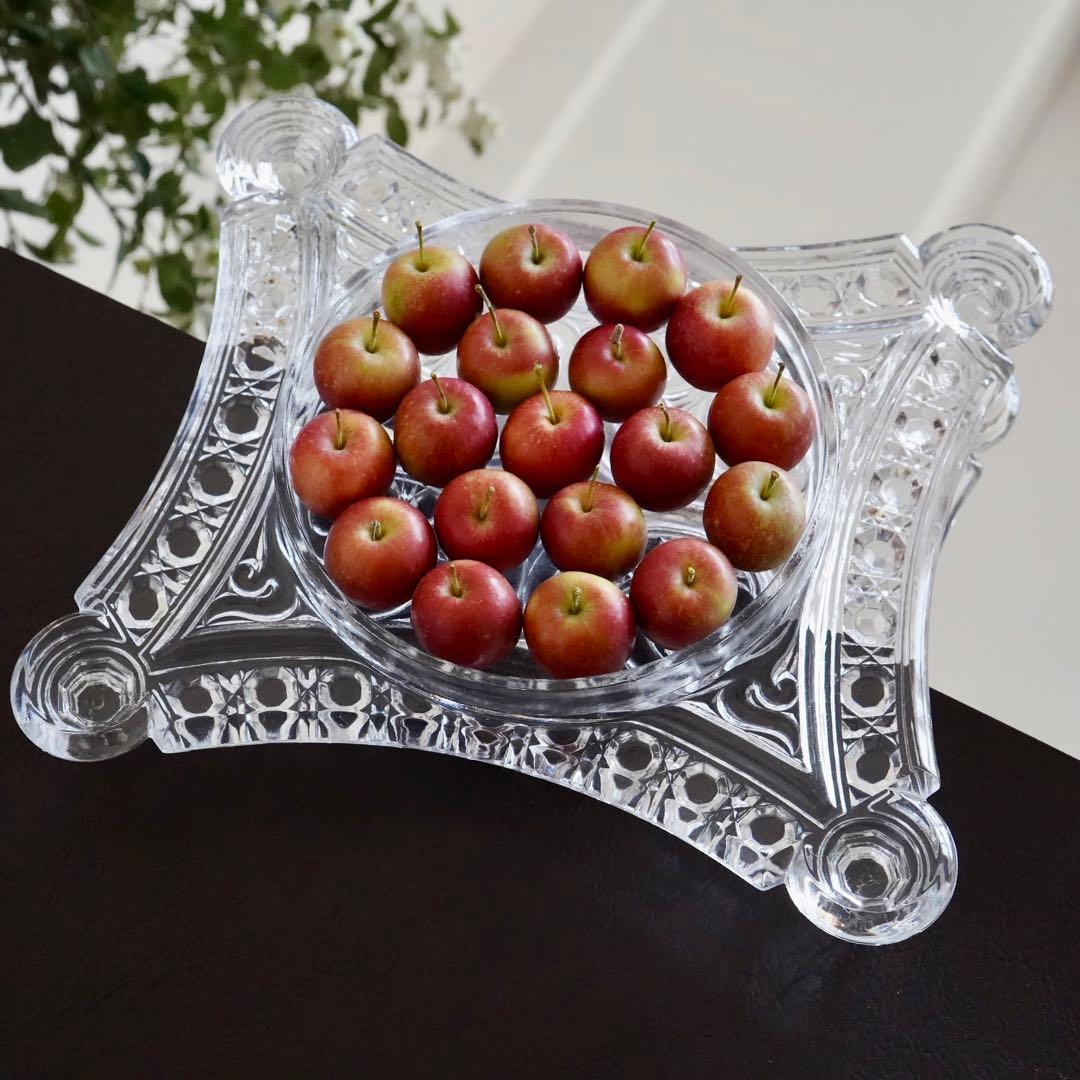 オールドバカラ ディアマン・ピエーリー プレート/トレイ/花器/花瓶★レア★高級