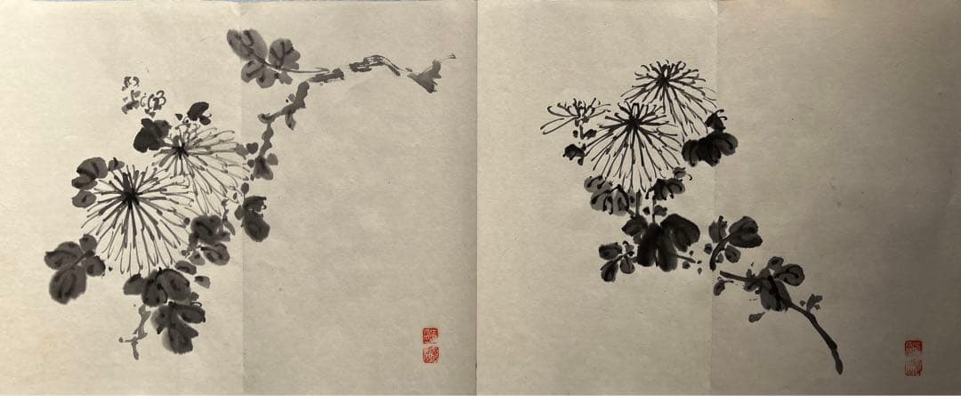 四君子帖 乙卯年（1 85 5年？19 15? ） 銘有り 絵22枚