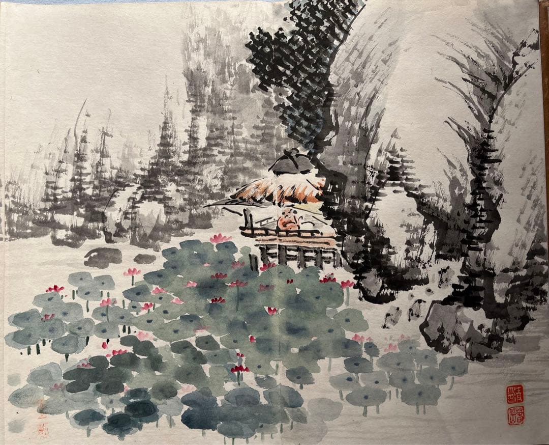 四君子帖 乙卯年（1 85 5年？19 15? ） 銘有り 絵22枚