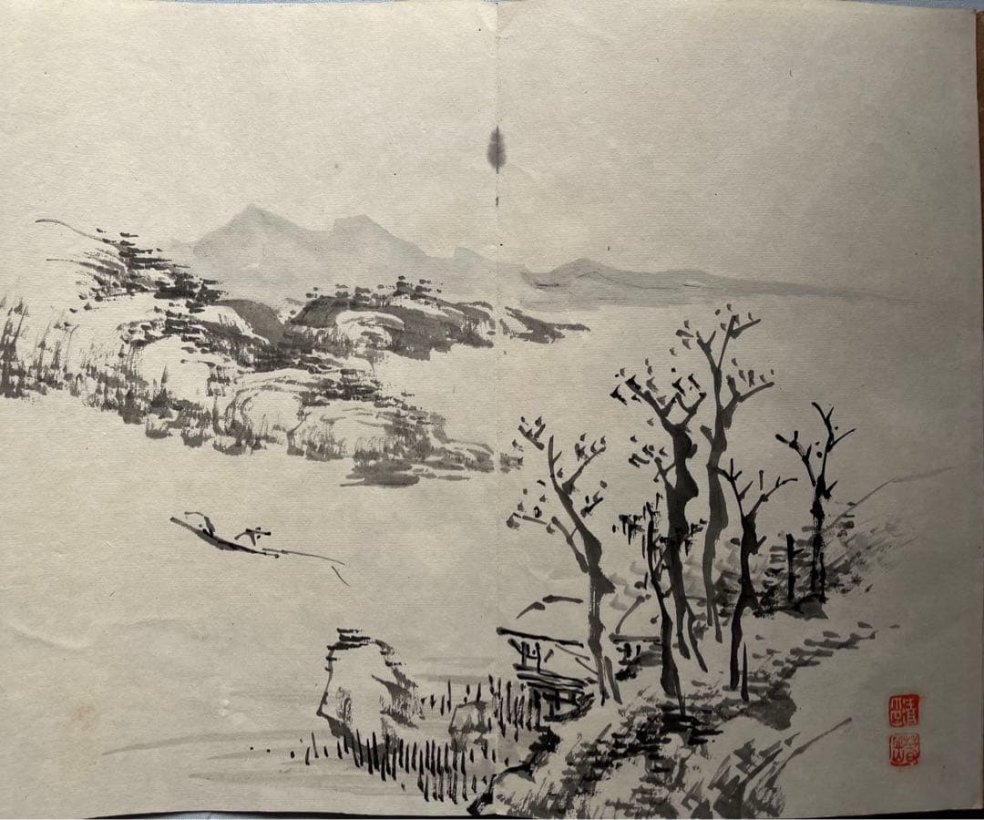 四君子帖 乙卯年（1 85 5年？19 15? ） 銘有り 絵22枚