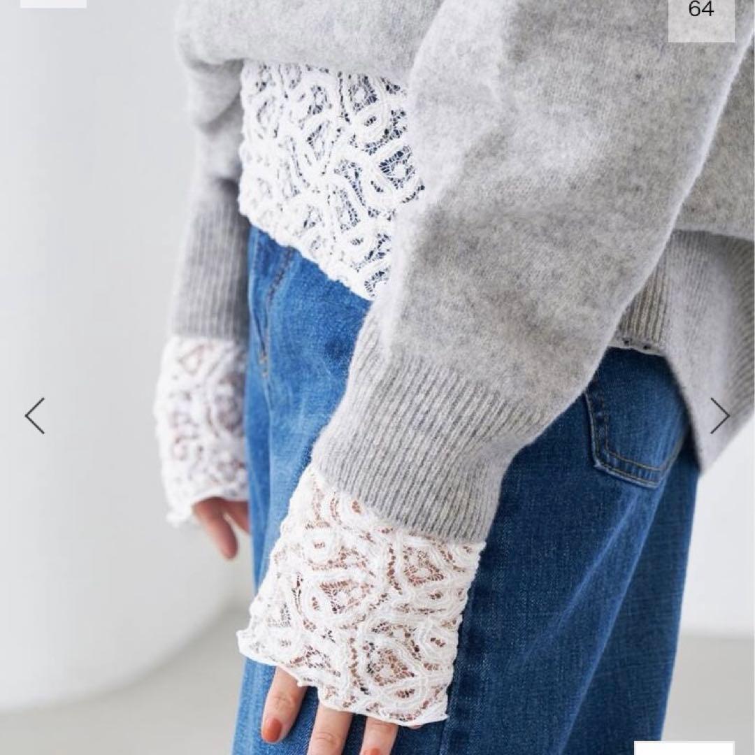 IENA ペーズリーストレッチレースプルオーバー