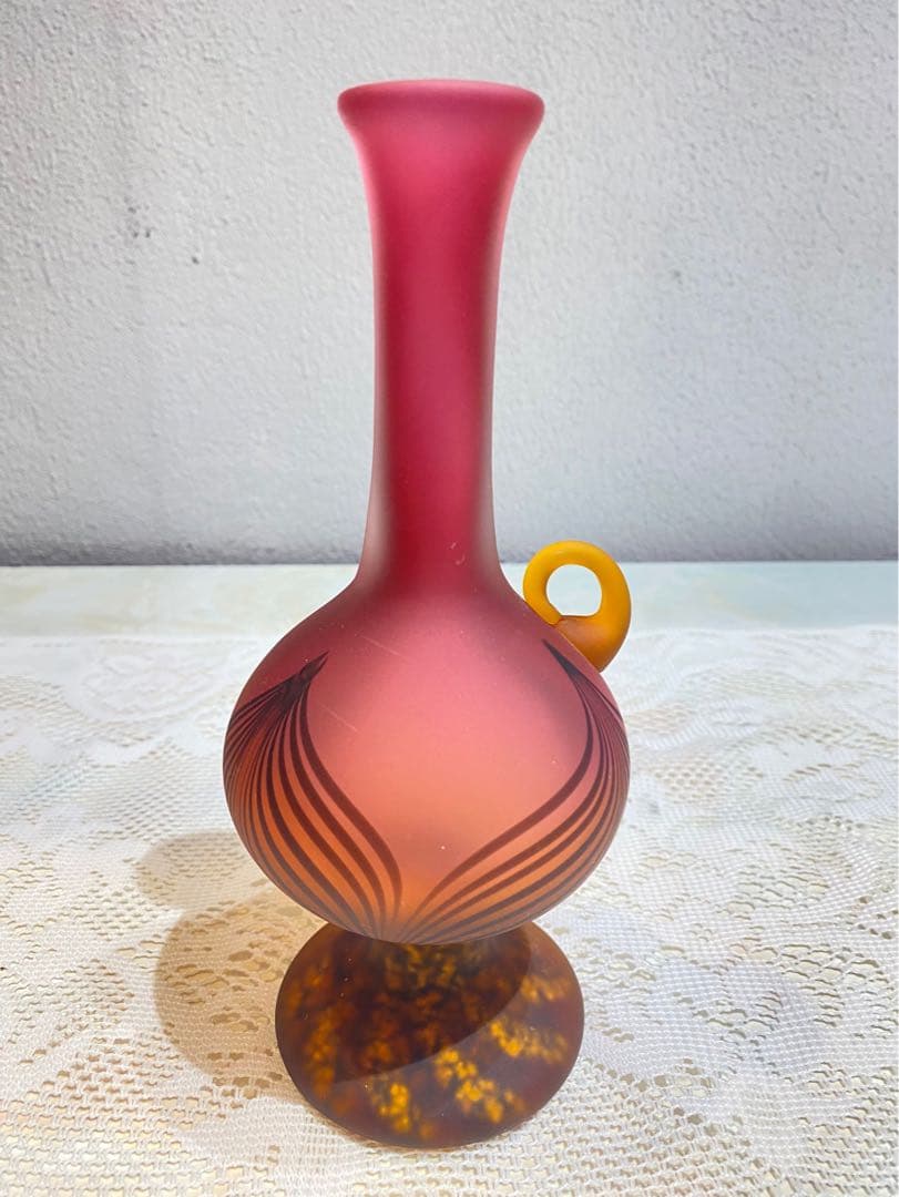 希少 一輪挿し 花瓶 大正ガラス