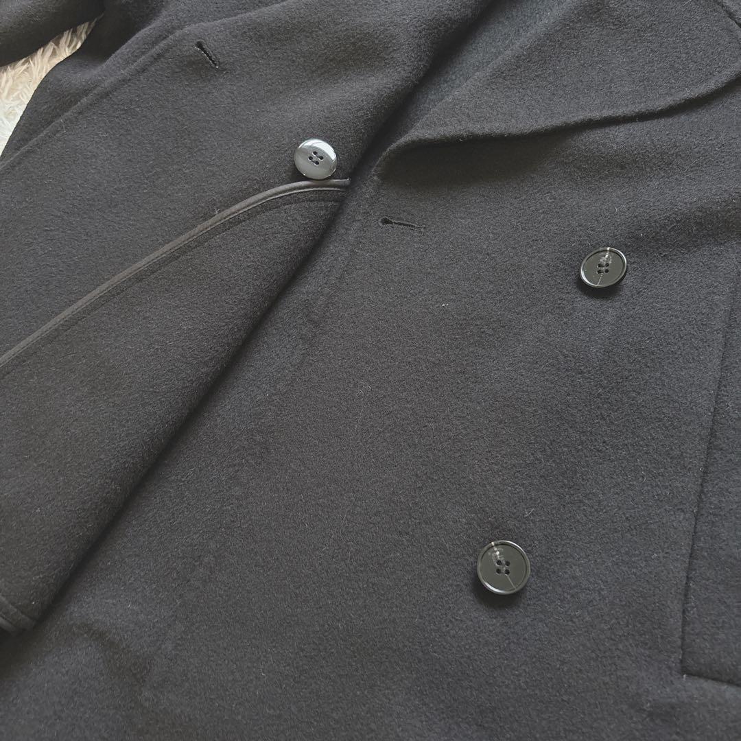 10%off中♡evernavy リバーPコート ダブルブレスト M 黒　極美品