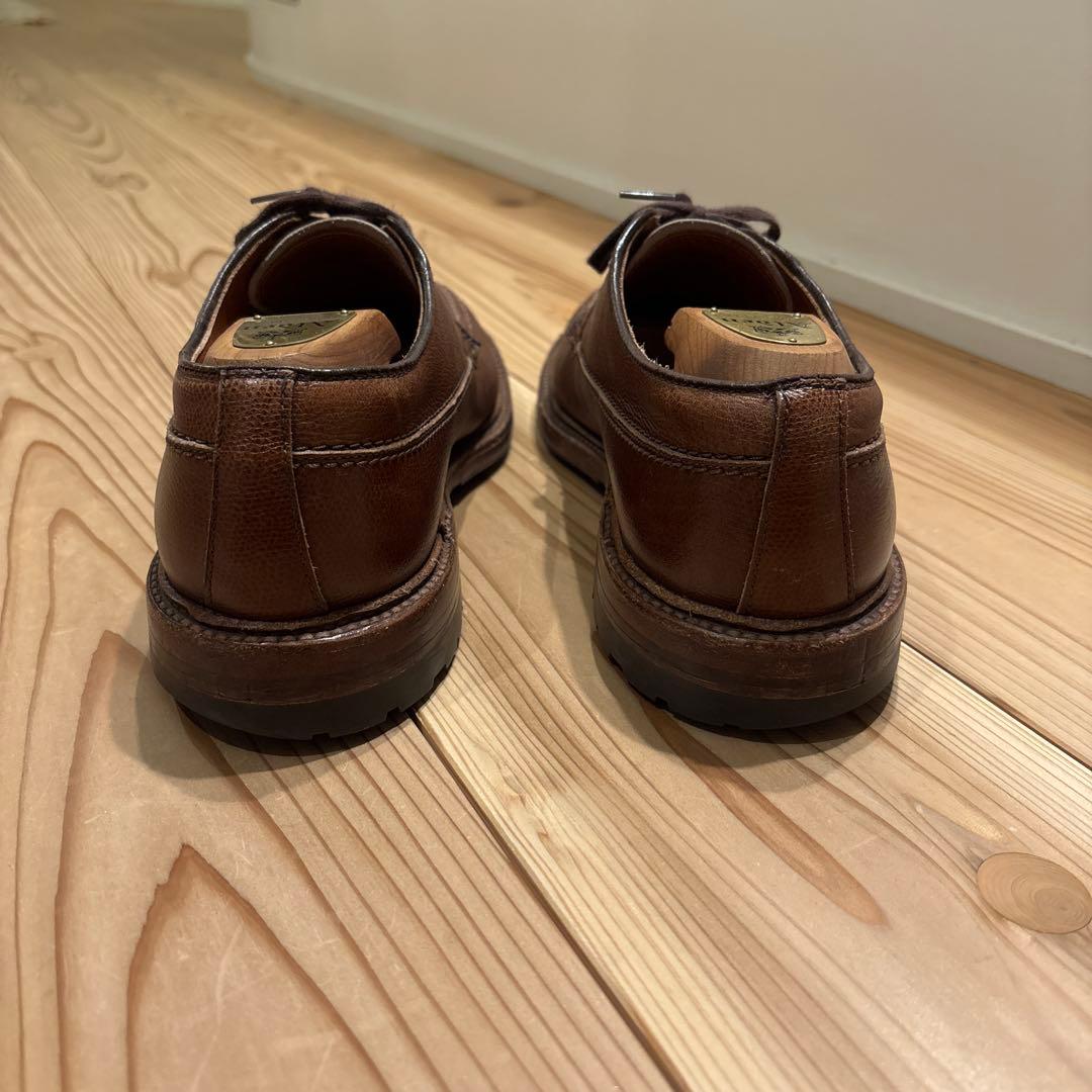Alden × tomorrowland ブラウンレザー デッキシューズ