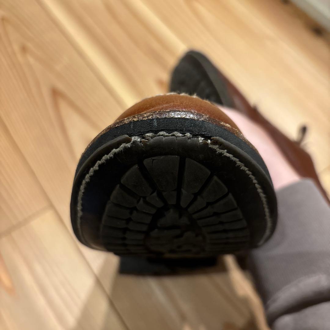 Alden × tomorrowland ブラウンレザー デッキシューズ