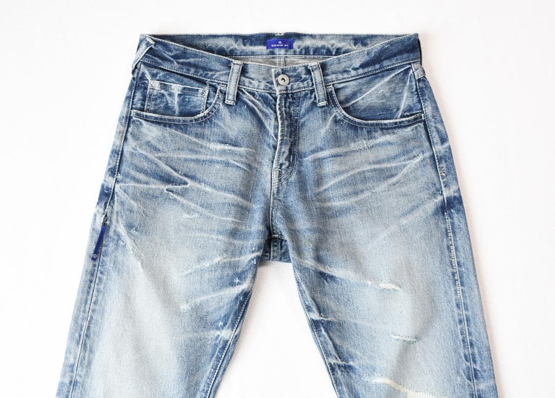 DENIM BY VANQUISH & FRAGMENT リペア加工デニムパンツ