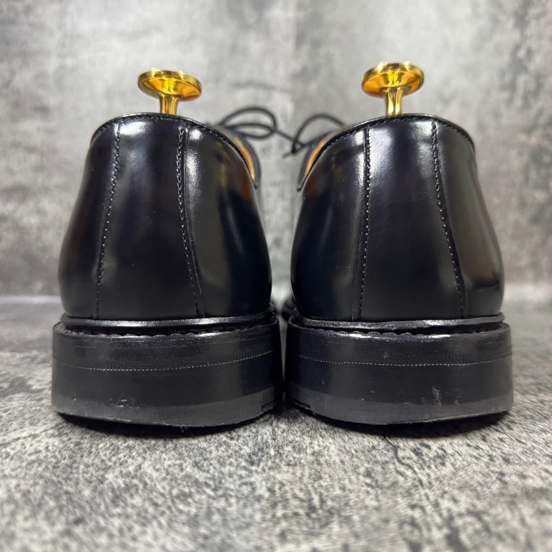 【美品】バーウィック プレーントゥ 3680 ブラック レザー UK7.5