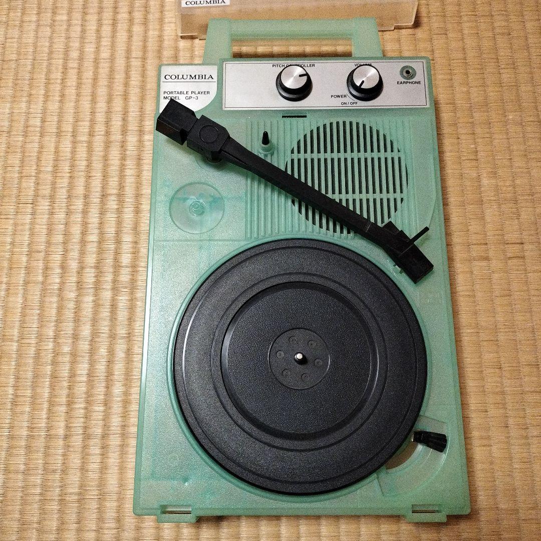 コロムビア ポータブル レコードプレーヤー GP-3 クリア×ライトブルー