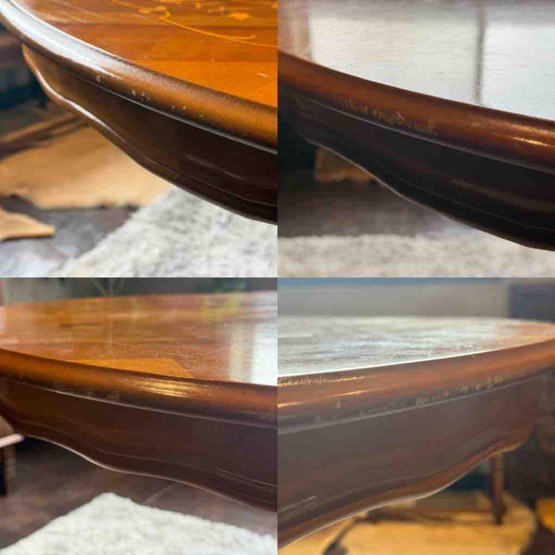 希少　象嵌　丸テーブル　センターテーブル　ラウンドテーブル　クラシック　RZ