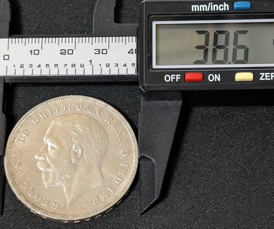 イギリス(英国) ジョージ5世 クラウン銀貨　古銭　シルバー　28.23g