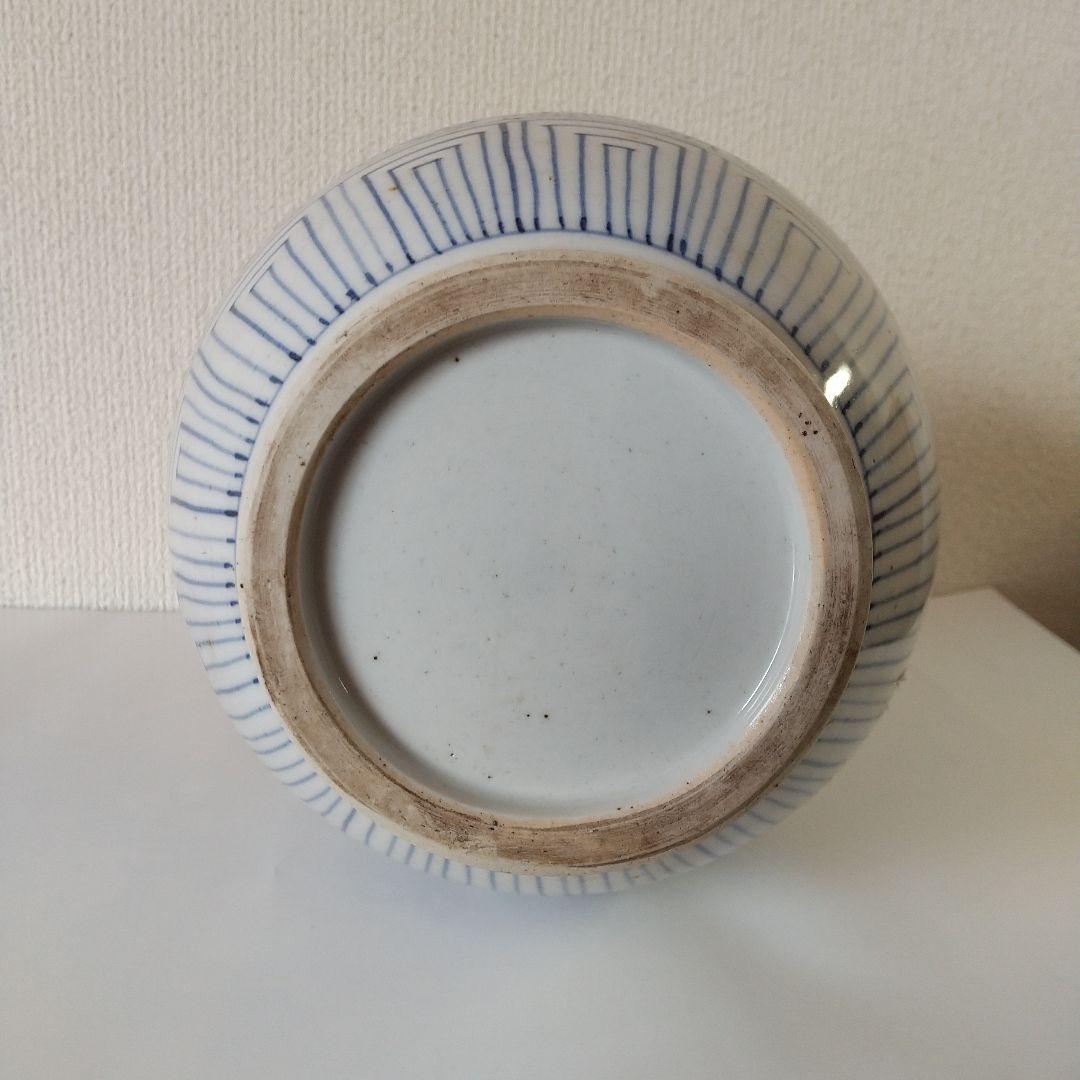 古伊万里染付　蛸唐草大徳利　骨董品