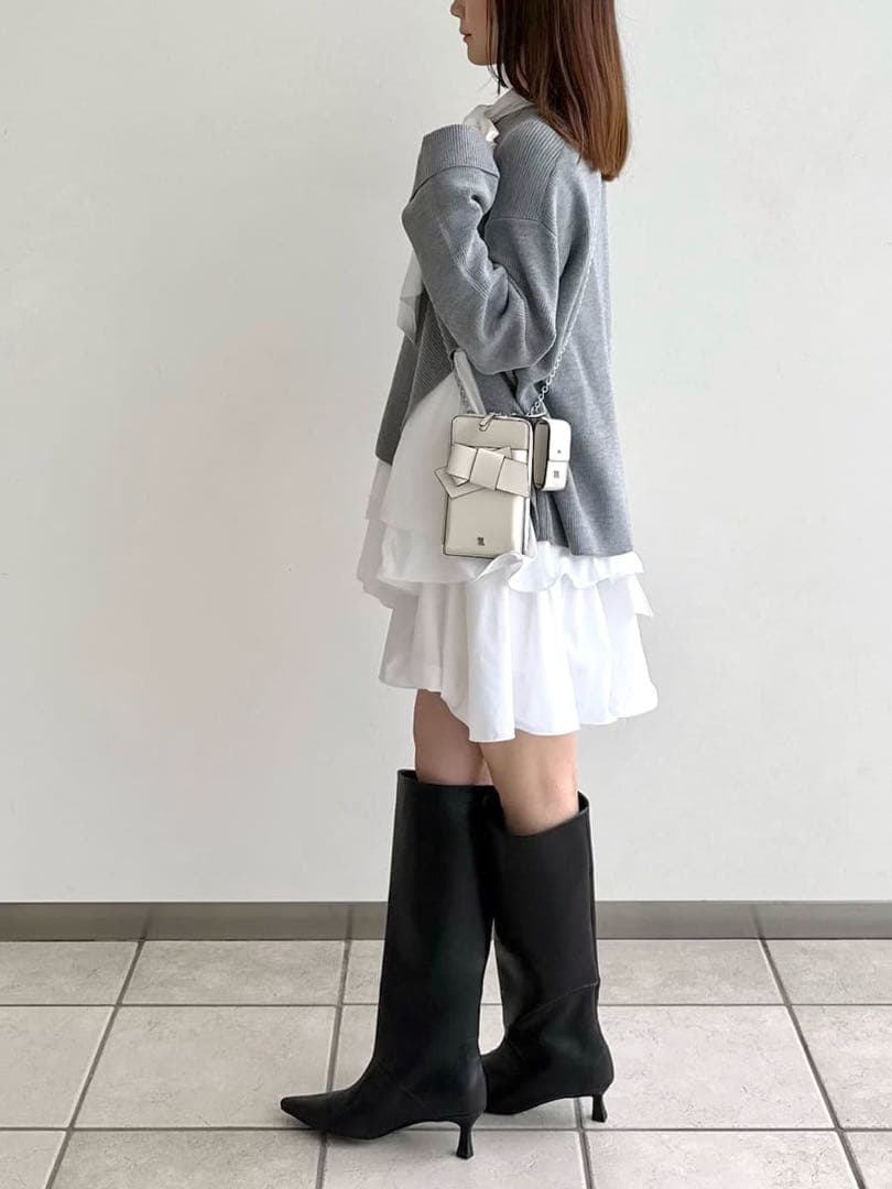 新作新品タグ付き　フレイアイディー♡ リボンタイコンビニットチュニック