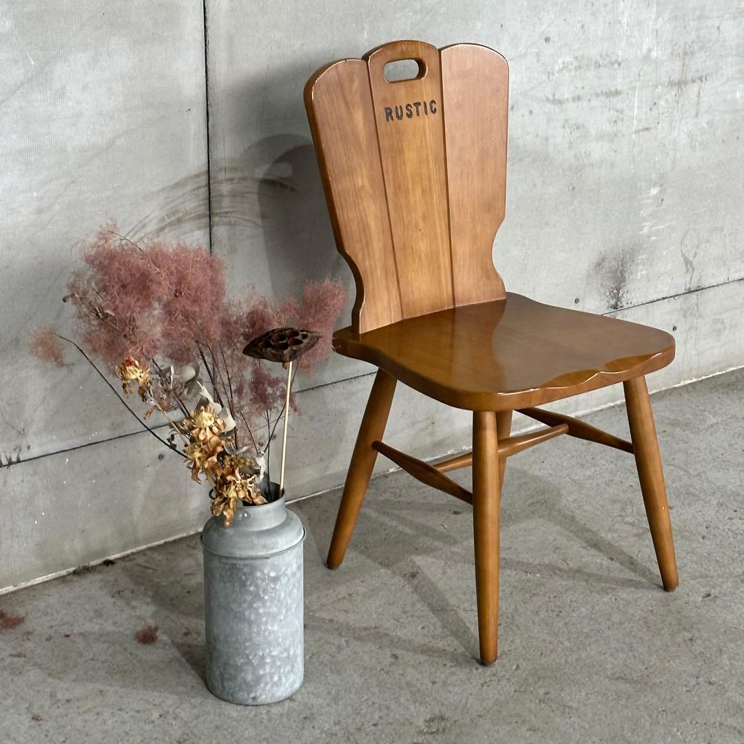 ✦karimoku✦ カリモク RUSTIC チェア／ニング 椅子／昭和レトロ③
