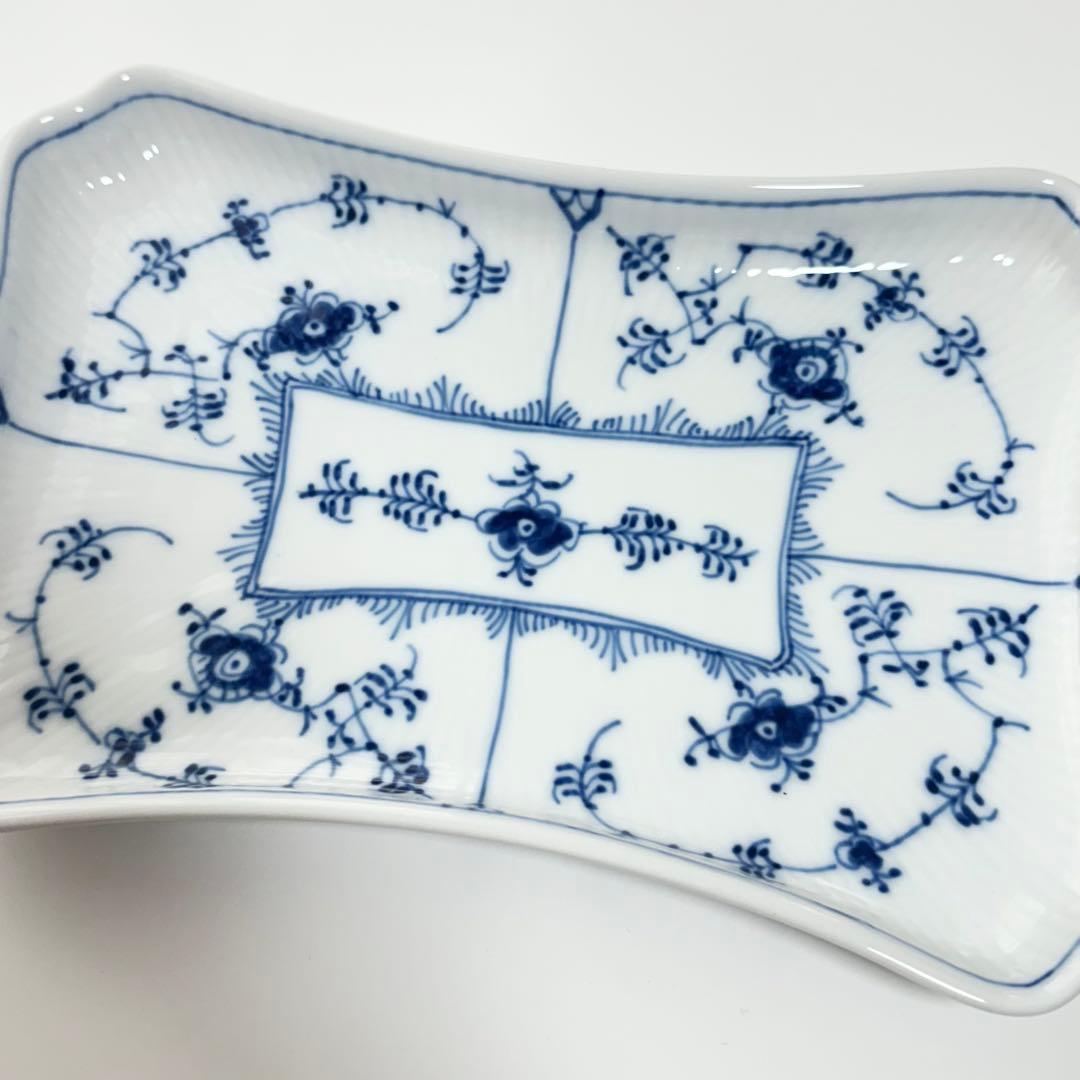 ロイヤルコペンハーゲン ブルーフルーテッド プレイン スクエアプレート 角皿