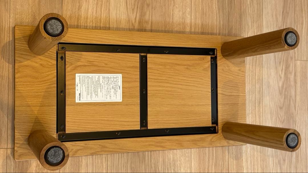 【廃盤】無印良品　オーク材　木製テーブル天板、木製テーブル脚４本組　80×40